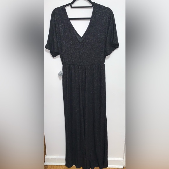 The Vanity Room Knit Twist Front V-neck Jumpsuit Size Large - Picture 6 of 7